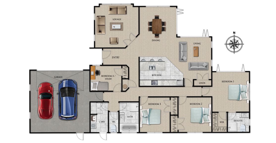 Fowler Homes Home Builder New Zealand - Favourites Plans Range - Burnside