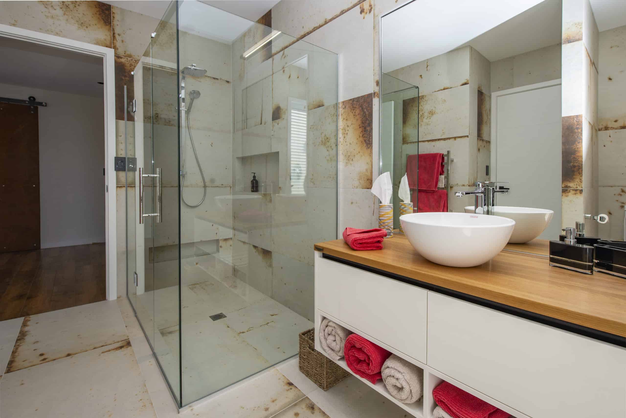 Bathroom custom design and build by Fowler Homes Waikato