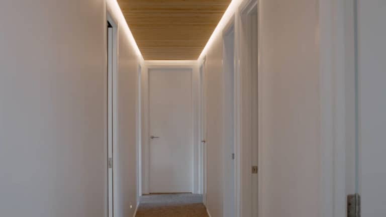 Jack's Point Show Home Larch Ceiling with LED Lights