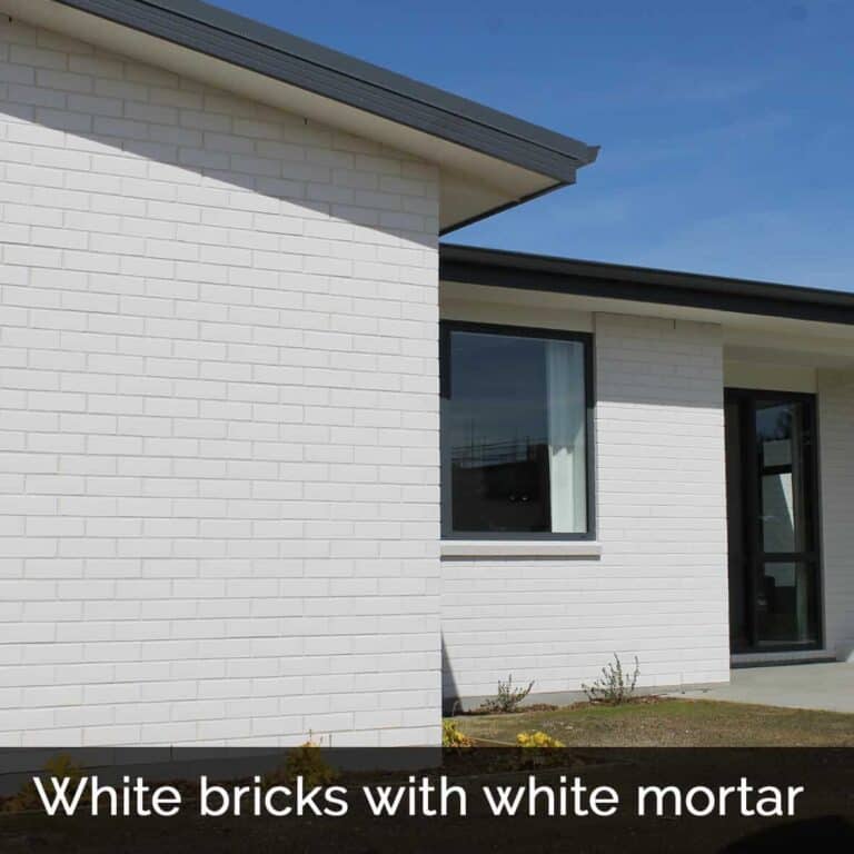 White bricks with white mortar.