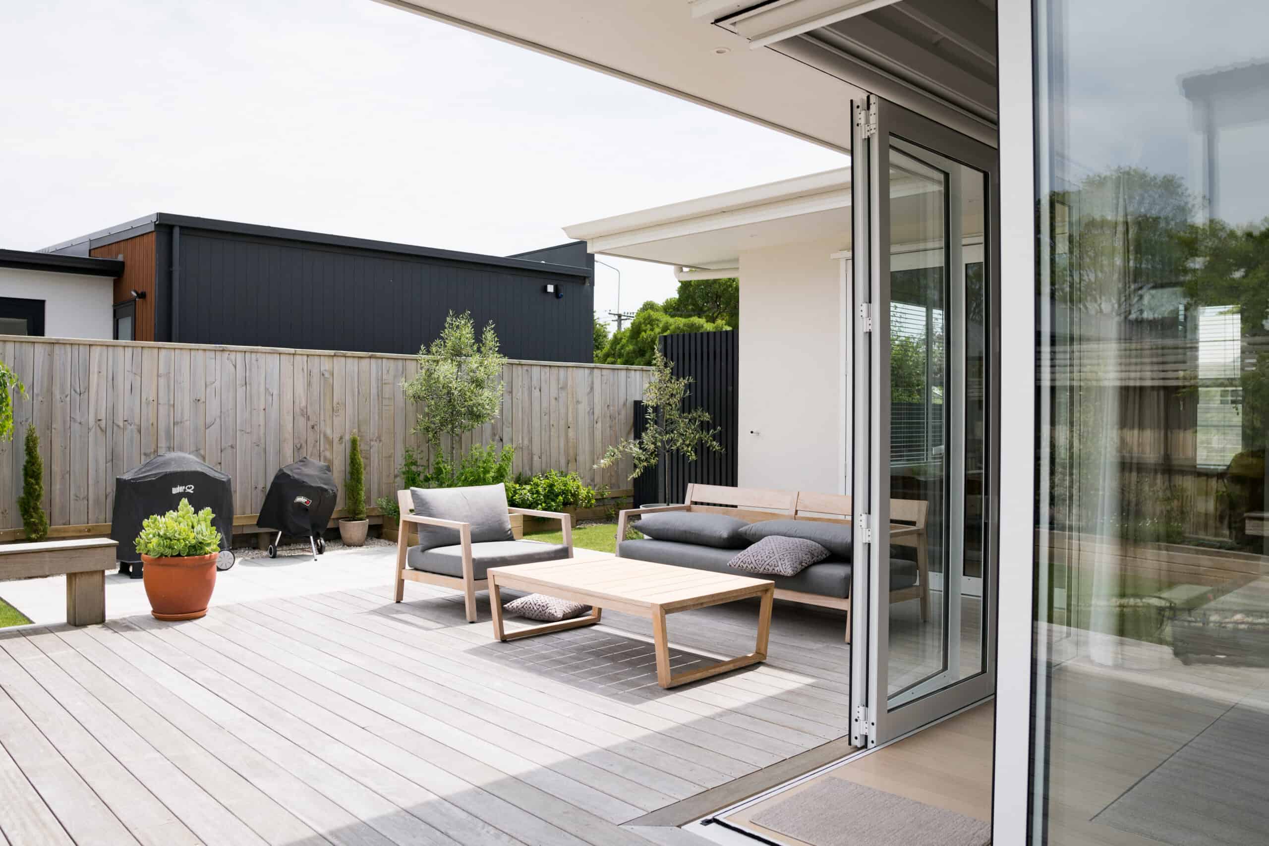 Indoor outdoor flow.