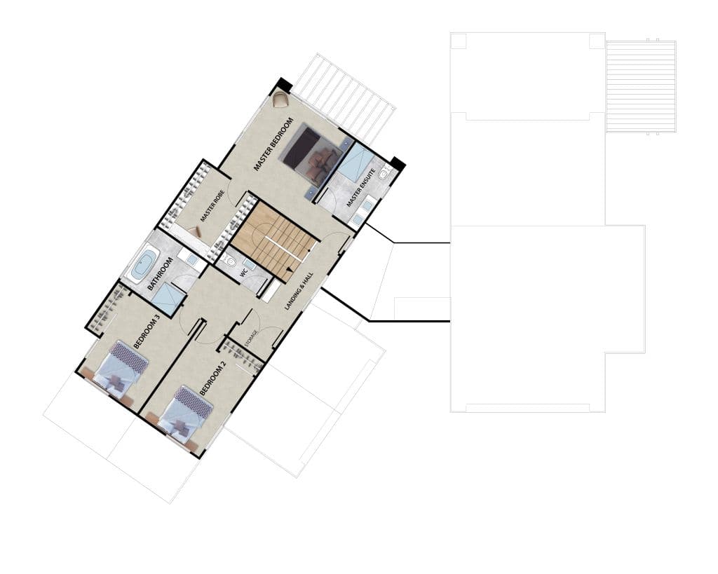 fowler homes lot 49 10 hirere road upper floor plan 1024px w