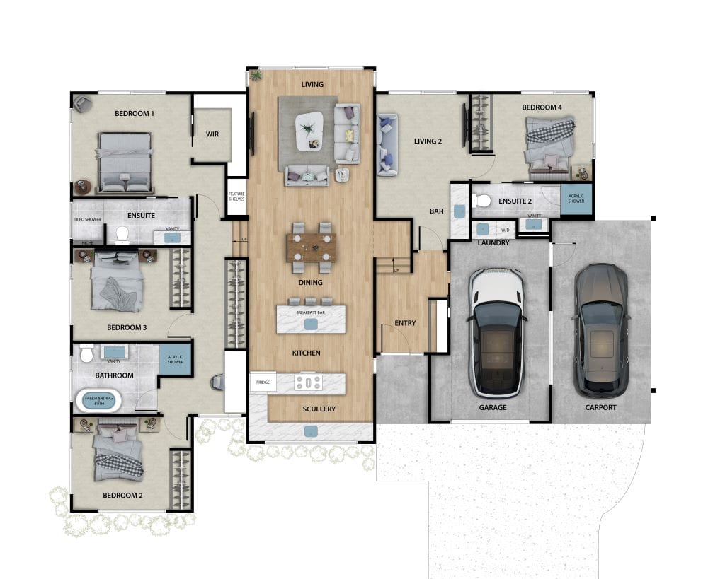 32 ara hills drive floor plan fowler homes auckland north 1024