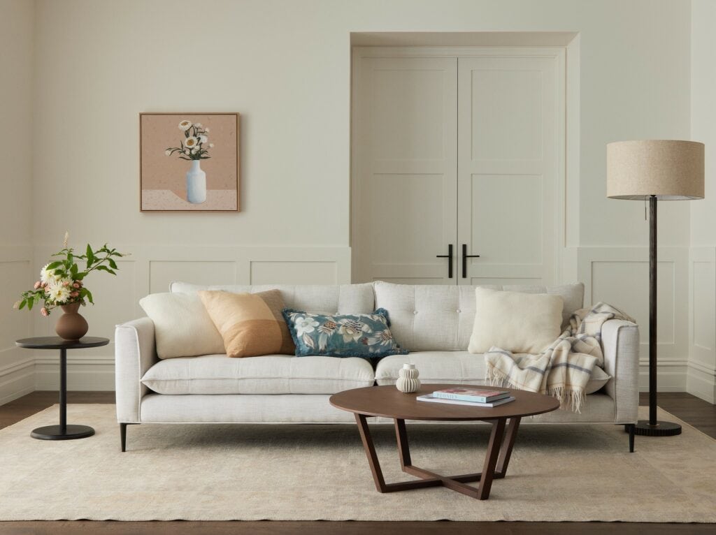 dulux sandfly point living room