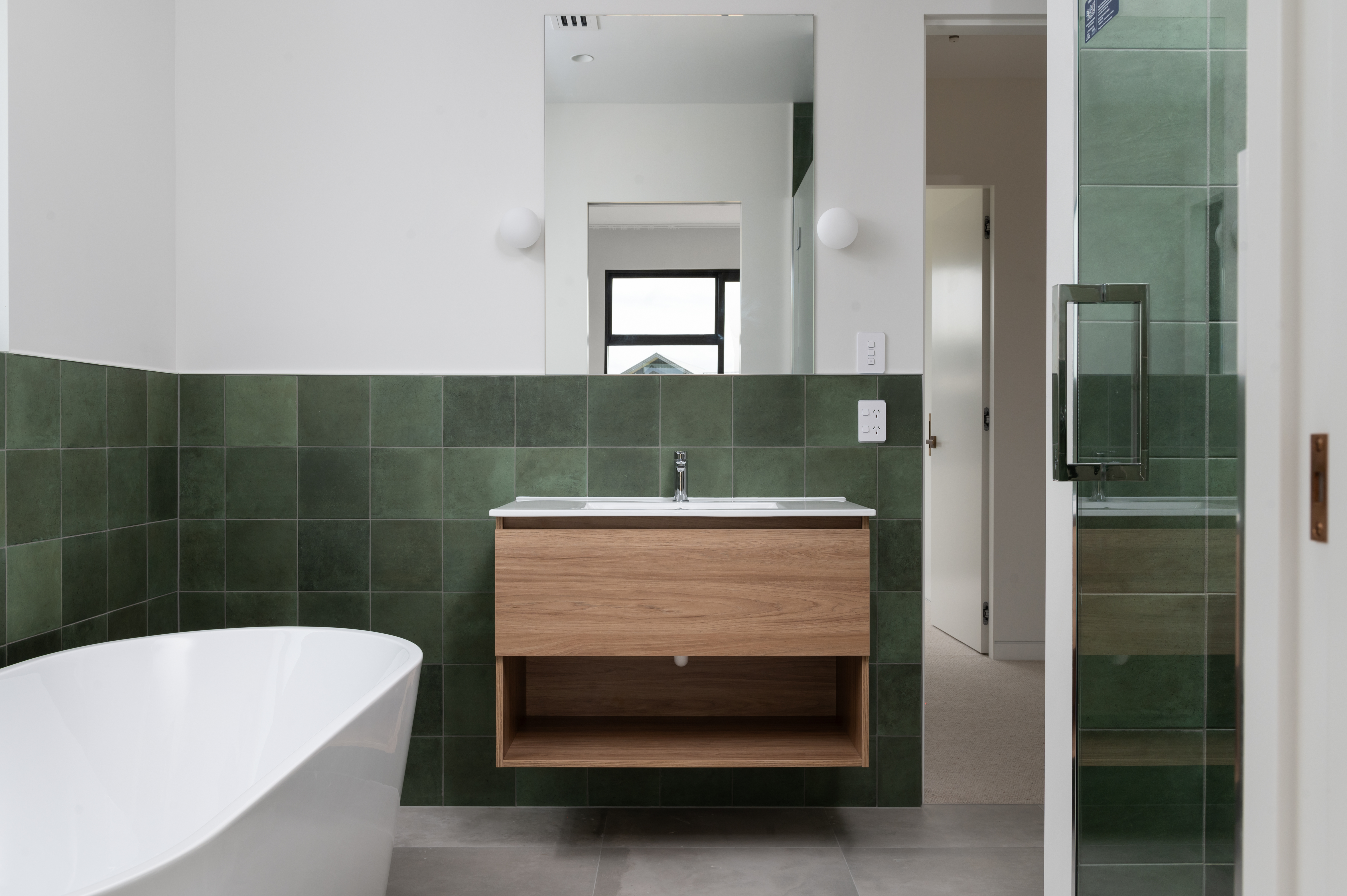 green bathroom fowler homes waikato 6996