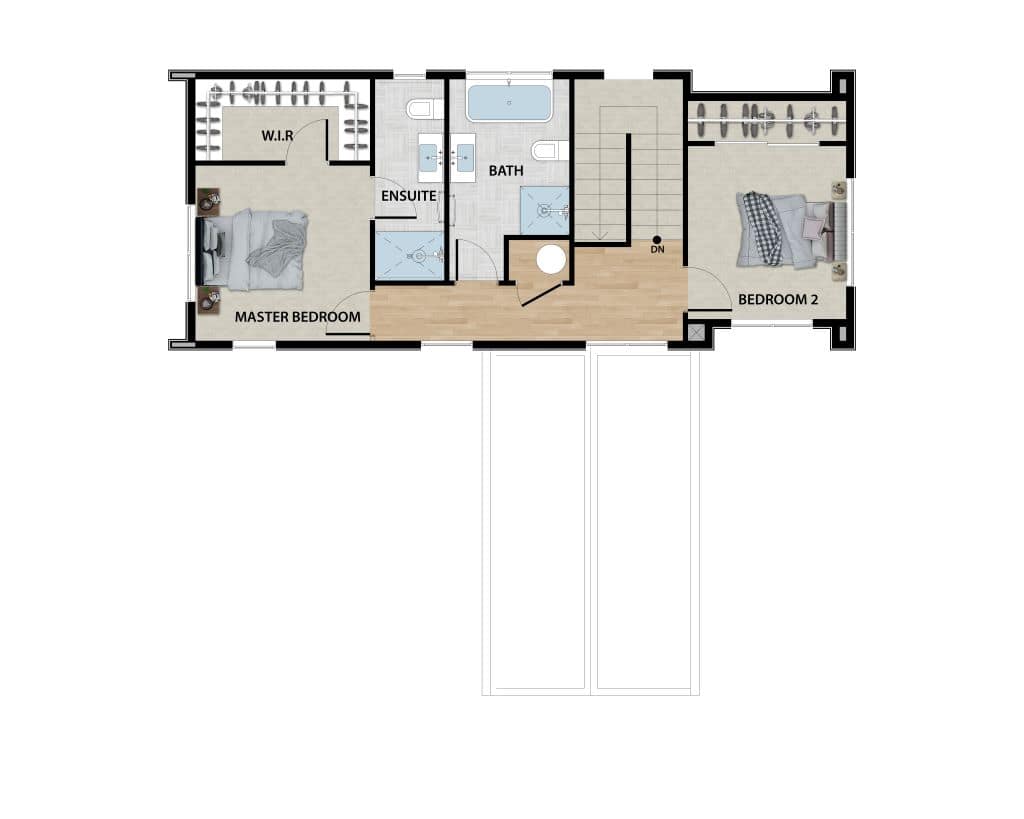 type 3, shotover rise, floor plan, first floor 1024w 01