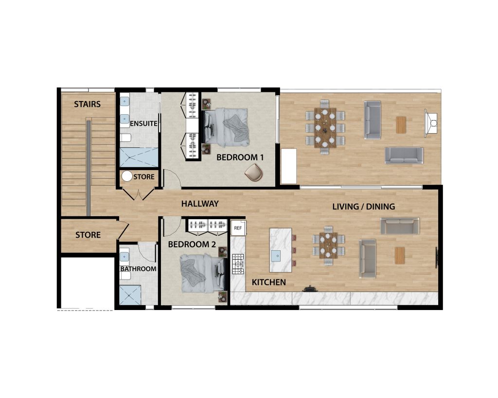 fowler homes lot 156 te kowhai airfield apartment b second floor plan 1024px w